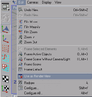          Edit > Use as Render View