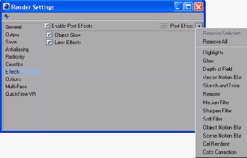      Post Effects